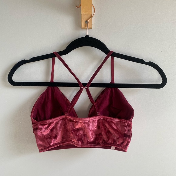 Crushed Velvet Long Line Bralette - Picture 7 of 8